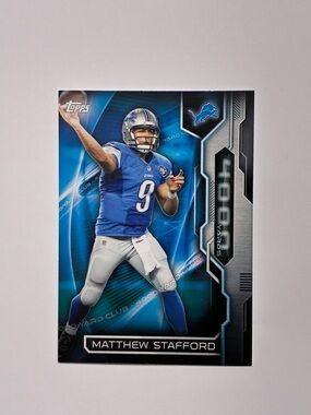 Topps Matthew Stafford Detroit Lions Card - Blue & Silver